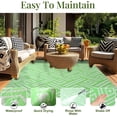 thumbnail image 4 of SHIQI-Outdoor Rug 8x10 Patio Waterproof, Large Outdoor Plastic Straw Rug, Reversible Out Door Carpet for Camping, Deck, Rv, 8 x 10 Area Carpet for Balcony, Porch, Backyard, White and Green, 4 of 4