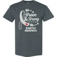 thumbnail image 3 of Inktastic Diabetes Awareness Brave and Strong T-Shirt, 3 of 5