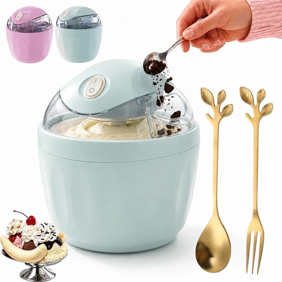 CXYTX 2026 new SwirlCup ice cream machine with fork spoon,Green