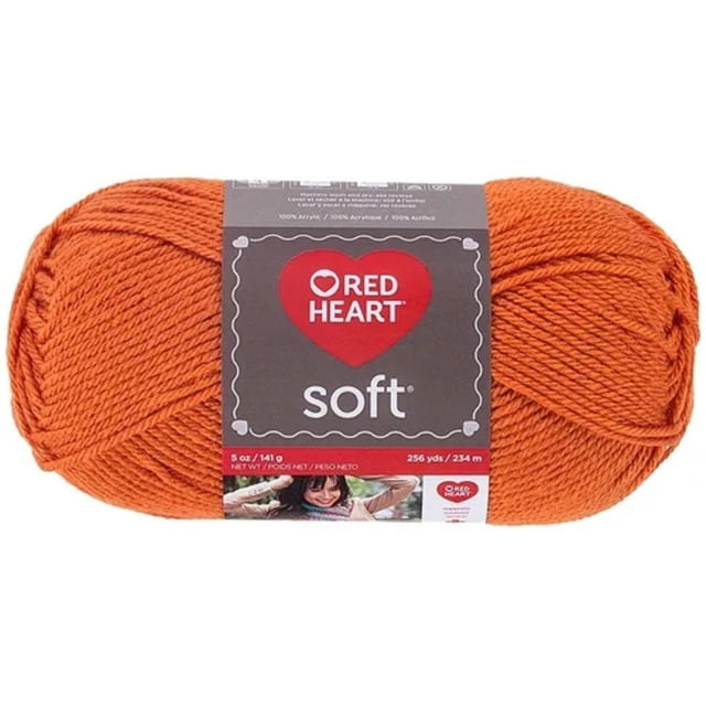 Estambre Tangerine Suave Acrílico Soft Red Heart 4422 Coats Red Heart Tangerine