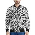 thumbnail image 3 of Chaqueta con cremallera y estampado de leopardo colorido para hombre, abrigo con personalidad con estampado 3D, chaquetas casuales de gran tamaño, ropa de calle, mangas largas, 3 of 4