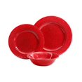 thumbnail image 1 of Gibson Studio Mauna Poids Lourd Vaisselle en Mélamine Ensemble Pièce (12), Rouge Rustique (Pack de 12), 1 of 8