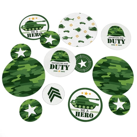 UPC 194373000139 product image for Big Dot of Happiness Camo Hero - Army Military Camouflage Party Giant Circle Con | upcitemdb.com