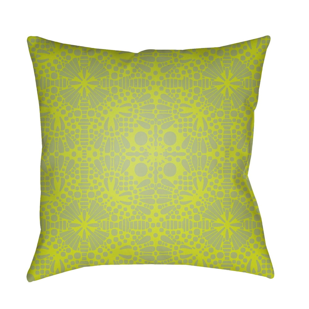 22" Lime Green and Gray Abstract Square Throw Pillow Cover Walmart