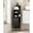 Black-37''h, variant on SENYUM Upgrade Bathroom Storage Cabinet, Small Corner Floor Hutch with 2Hooks,Narrow Toilet Paper Cabinet with Door,Bathroom Organizer with Adjustable Shelf, for Small Spaces,Oak