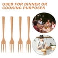 thumbnail image 6 of NICEXMAS 4-Piece Wooden Salad Fork Set with Khaki Triangle Handles, Kitchen Utensils for Cooking and Serving, 6 of 8