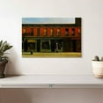 thumbnail image 2 of Elephant Stock Early Sunday Morning Wall Art - Horizontal Canvas Wall Art - Living Room Wall Decor - Places Canvas - Green And Blue Decor By Edward Hopper - 12" x 8", 2 of 8