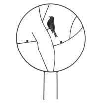 HOMEMAXS  Plant Stand Flower Supports Stakes Small Garden Trellis Plants Black