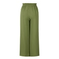 thumbnail image 4 of Tuphregyow Women's High Waist Baggy Wrap Pants Drawstring Fashion with Pockets Pants Trendy Fitting Pleated Wide Leg Leisure Flowy Pants New Style Solid Army Green S, 4 of 9