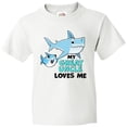 thumbnail image 3 of Inktastic My Great Uncle Loves Me with Cute Sharks Youth T-Shirt, 3 of 5