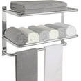 thumbnail image 2 of Towel Rack for Bathroom,23 Inch Tower Holder with Tower Bars, SUS 304 Stainless Steel Lavatory Bath Towel Shelf Towel Hanger Wall Mount, 3-Tier (Matte Black), 2 of 8