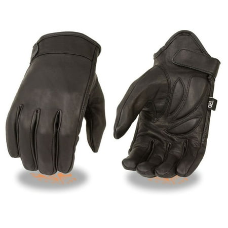 Milwaukee Leather Men's Short Wristed Leather Gloves w/ Gel