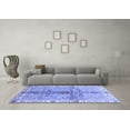 thumbnail image 3 of Ahgly Company Indoor Square Oriental Blue Traditional Area Rugs, 6' Square, 3 of 4