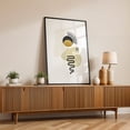 thumbnail image 2 of Tropical Villa 18 - Illustration Abstract Modern Art Geometric Minimalist Line Art Surrealism Black Framed Wall Art Print 5 x 7 inches, 2 of 8