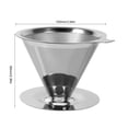 thumbnail image 6 of 1Pc Stainless Steel Pour Over Coffee Dripper Double Layer Mesh Filter Cup Stand Home Office Use Universal Reusable Fine Mesh Filter, 6 of 9