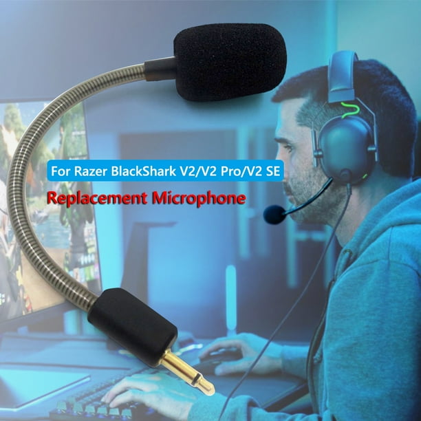 Micrófono de juego de repuesto Micrófono de 3,5 mm para Razer BlackShark V2/V2 Pro/V2 SE