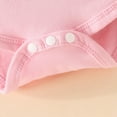 thumbnail image 4 of TOWED22 Baby Girl Fall Winter Clothes 3pcs Outfits Long Sleeve Round Neck Print Romper Jumpsuit Flare Pants Headband Bodysuit Set(Pink,6-9 M), 4 of 8