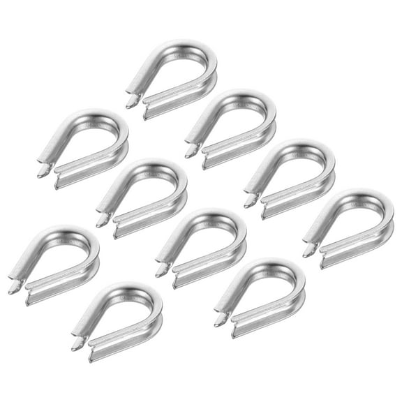 uxcell 2mm 1/16 Inch Wire Rope Thimble,  10Pcs Cable Thimbles 304 Stainless Steel Rigging for Boat Rigging