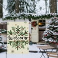 thumbnail image 3 of Welcome Christmas Garden Flag 12x18 Inch Double Sided Burlap, Winter Snowflake Yard Flags for Holiday Xmas Seasonal Outdoor Decoration(ONLY FLAG), 3 of 6