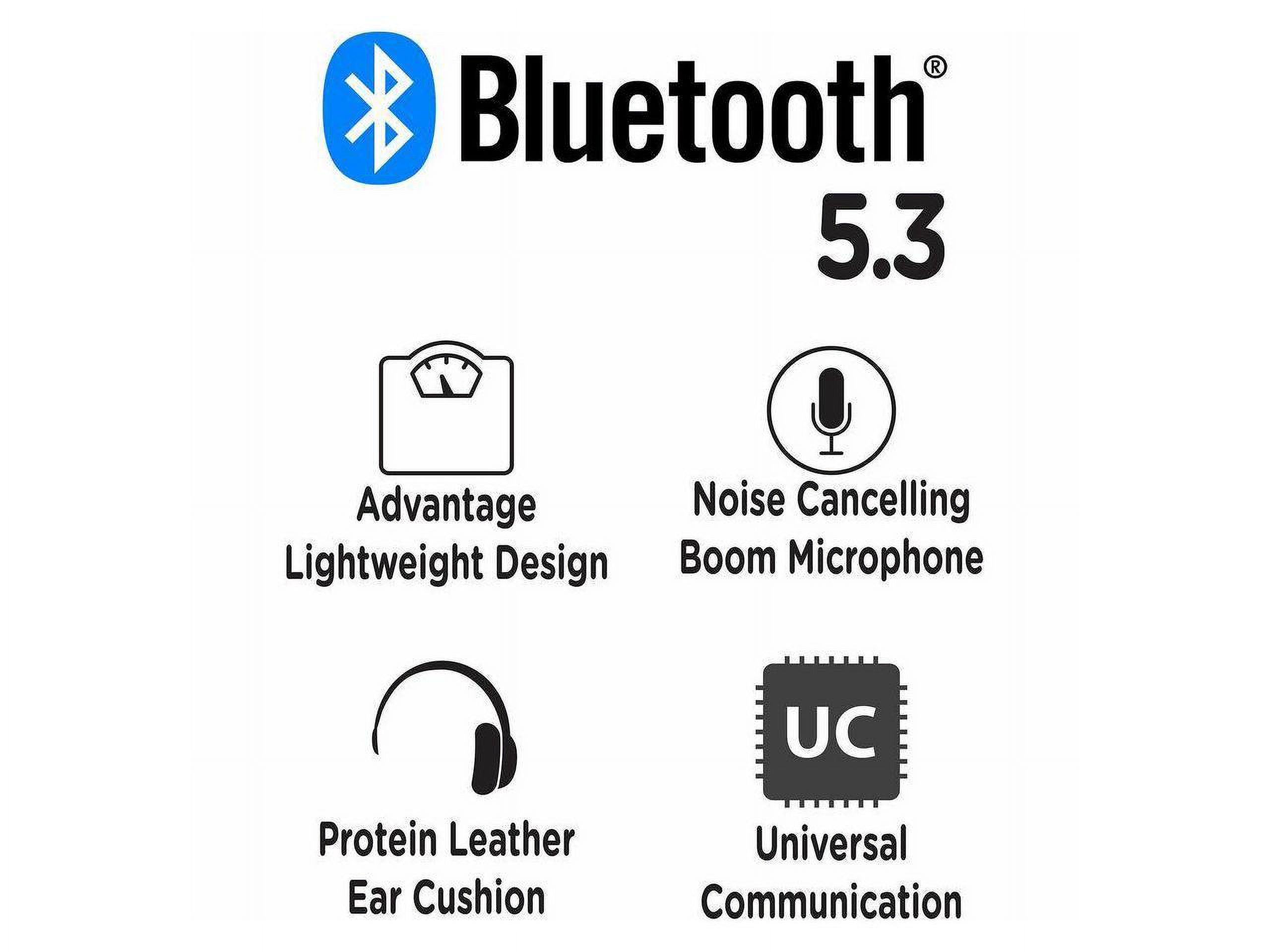 Morpheus 360 Advantage Wireless Mono Headset with Detachable Boom Microphone Bluetooth Headphones with Microphone Single, Black