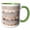 Green/White, variant on 3drose, Image of Abstract Trendy Geometrical Copper Marble Polygonal Argyle Pattern, 15oz Two-tone Green Mug