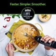 thumbnail image 4 of Braun MQ505 Portable Immersion Hand Blender,Powerful 350W Stick Blender,Dual Speed,Whisk,Beaker,Soup,Baby Food,Mixer,Hummus,Egg Beater,Smoothies, 4 of 5