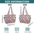 thumbnail image 4 of FORMRS Tote Bag for Women Quilted Large Capacity Travel Work Carry On Shoulder Handbag, Pink Shimmering Pattern, 4 of 7