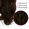 thumbnail image 4 of SHCKE Secret Hair Extensions 20 Inch Invisible Dark Brown Mix Light Auburn Hair Extension Hidden Curly Hair Extensions with Transparent Wire Removable Secure Clips Fish Line Extensions, 4 of 6