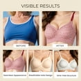 thumbnail image 5 of VISALY Women's Polka Dot Wireless Push Up Bra Comfort Support Bralette Wire Free Lifting Bra Full Coverage Supportive Bra Soft Full Support Everyday Wireless Seamless Lift Underwear Light Yellow Xl, 5 of 9