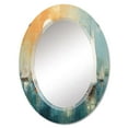thumbnail image 2 of Designart "Boat modern Coastline I" Boat Round Wall Mirror - Modern Oval Printed Decorative Oversized Mirror - Multiple Color Options, 2 of 4