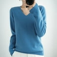 thumbnail image 6 of 2021 new women's spring and autumn V-neck wool pullover sweater with long sleeves, soft and breathable, 6 of 6
