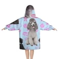 thumbnail image 2 of Poodles Blanket Hoodies for Kids 6-13YR Oversize Wearable Blanket Hoodies for Boys Girls Teens, 2 of 7
