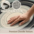 thumbnail image 6 of ODIKA 8'x10' Washable Area Rug Primitive Banded Rings Vintage Spiral Motif Concentric Ring Folk for Dining Room, Large Office, Lounge, Non-Slip Chair-Friendly Mat, 6 of 7