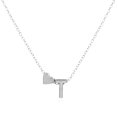 thumbnail image 2 of Opvise Couple Necklace Letter Shape Unisex Alloy Stainless Men Pendant for Gift, 2 of 8