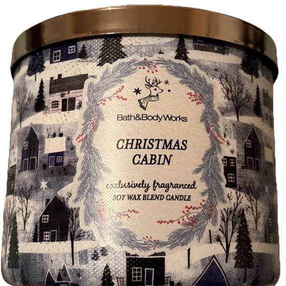 Bath & Body Works Christmas Cabin 3-Wick Candle - Retired Scent -