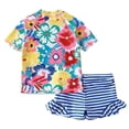 thumbnail image 4 of XZNPDUCQ Baby Toddler Girl Swimsuit Baby Ruffle Swimwear Summer Beach Bathing Suit Swimming Suit For Girls 7-8Years Blue, 4 of 9