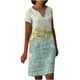 thumbnail image 1 of Vestido estampado floral con cuello en V de manga corta informal de verano para mujer a la moda Fridja  qw4011, 1 of 1