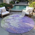 thumbnail image 6 of Addison Rugs Chantille Indoor/Outdoor Transitional Abstract Purple Washable Round Rug, 8' x 8', 6 of 6