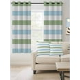 thumbnail image 2 of Sage Green Blue Striped Blackout Curtains 84 Inches Long for Bedroom, Farmhouse Sage Green Stripes Thermal Insulated Room Darkening Black Out Window Curtain Panels Grommet Drapes for Living Room, 2 of 8