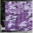 thumbnail image 3 of Ambesonne Camouflage Shower Curtain, Purple Toned Waves, 69"Wx70"L, Purple Pale Grey, 3 of 4