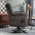 thumbnail image 5 of 3-Motor Lift Chair with Adjustable Seat Height Zero Gravity Recliner with Heat Massage, Lay Flat Recliner with Arm Storage Cup Holders - Power Lift Recliner for Elderly Adult, 5 of 10