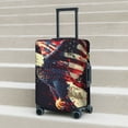thumbnail image 2 of Lsque Watercolor Bald Eagle Printed Luggage Cover, Travel Luggage Protector,Scratch and Dirt Resistant, Fits 18-32 Inch Luggage - Small, 2 of 9