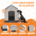 thumbnail image 2 of Casa para Perro Poli Pets Berlín Gris Mediana con Piso Elevado, Rejillas de Ventilación y Diseño Sellado, 2 of 6