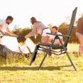 thumbnail image 4 of Patiojoy Chaise d'Extérieur Réglable Inclinable Haut Dossier Inclinable Pliant Chaise Longue Gris, 4 of 10