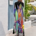 thumbnail image 3 of Vestido largo con estampado de pájaro del paraíso atrevido, vestido de verano para mujer 2024 Vestido de mujer, 3 of 5
