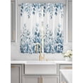 thumbnail image 2 of Blue Eucalyptus Leaves Living Room Curtains 2 Panel, Watercolor Spring Summer Botanical Cafe Window Treatment, Extra Long Farmhouse Bedroom Bathroom Kitchen Curtains Drapes 104"x72", 2 of 6