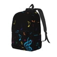 thumbnail image 1 of Saiise Sac à Dos pour Ordinateur Portable avec Impression de Notes Musicales Colorées - Bretelles Réglables, Résistant à l'Eau, Grande Capacité, Design Élégant, Unisexe pour École, Bureau, Voyage-Moyen, 1 of 5