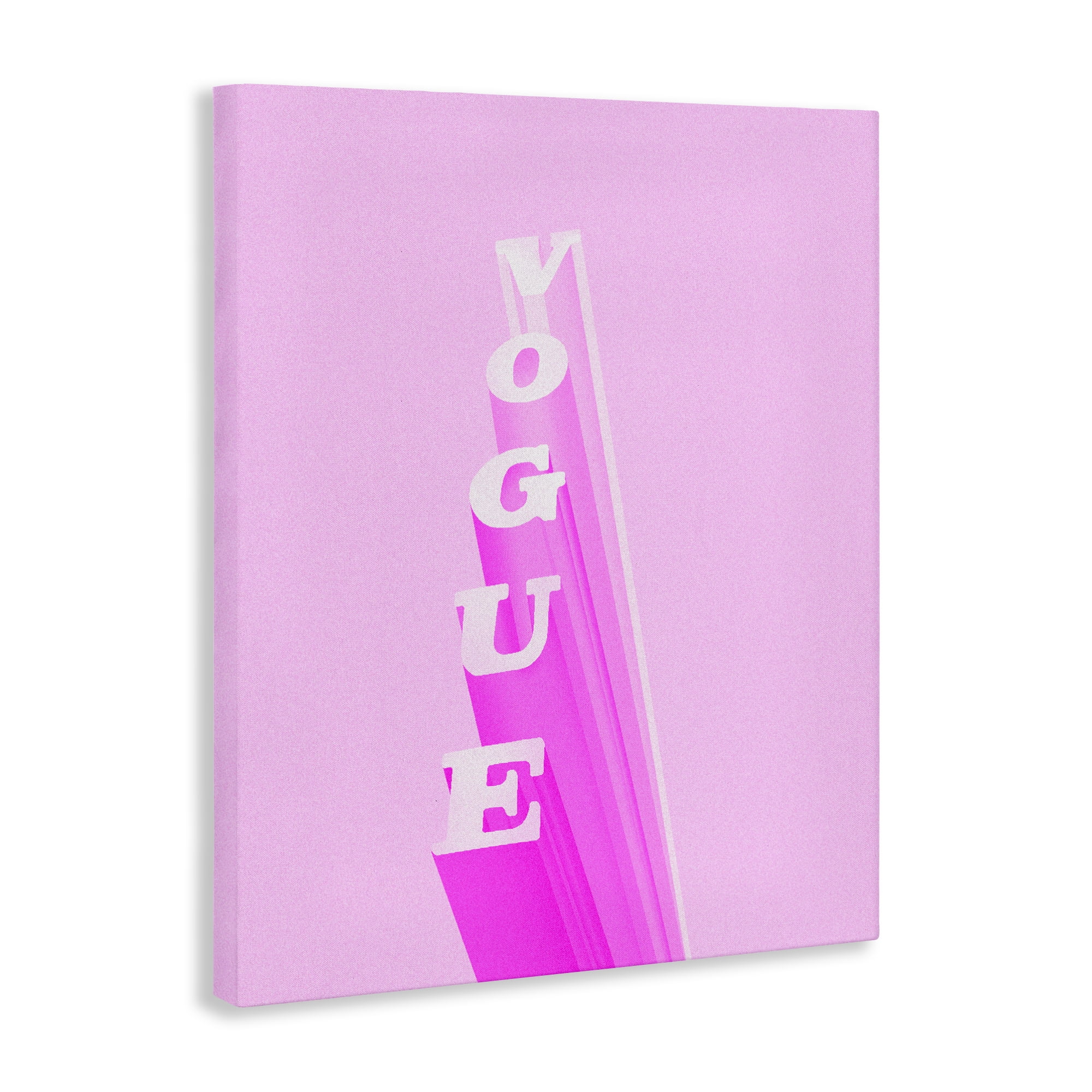 Stupell Industries Pink Vertical Glam Lettering Canvas Wall Art, design by Ziwei Li