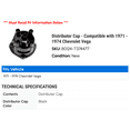 thumbnail image 2 of Distributor Cap - Compatible with 1971 - 1974 Chevy Vega 1972 1973, 2 of 2