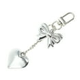 thumbnail image 5 of Unique Bargains 1 Pc Handbag Charms Keychains Fashion Heart Bow Bag Accessories Silver Tone, 5 of 5
